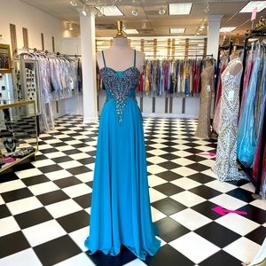 Vienna Teal Dress